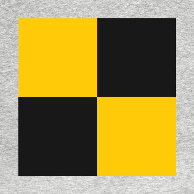 Watford Yellow and Black Checkered Fan Flag by Culture-Factory